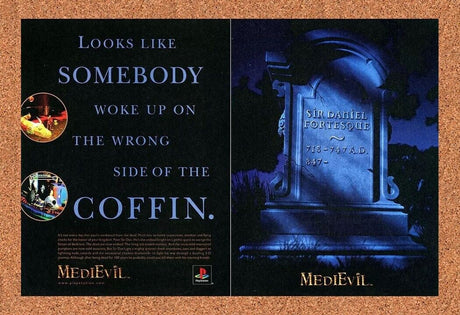 Medievil PS1 Original 1999 Ad Authentic PlayStation Video Game Promo