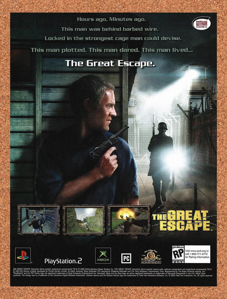 2003 The Great Escape PS2 Original Advertisement / Retro Promo v2