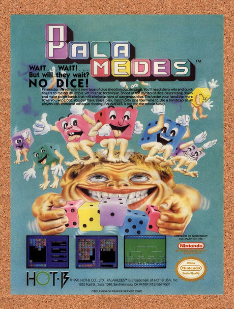 1990 Palamedes NES Original Advertisement / Retro Promo v1