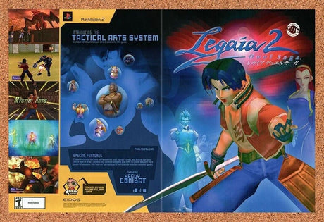 Legaia 2 Duel Saga PS2 Original 2003 Ad Authentic Video Game Promo