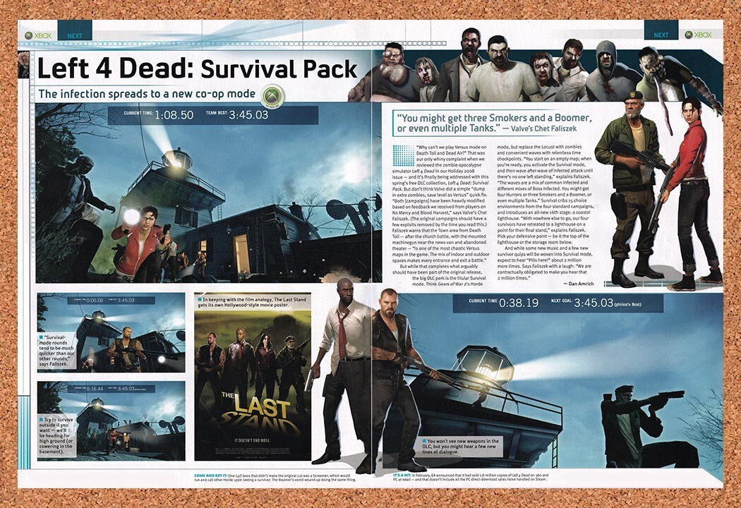 2009 Left 4 Dead Survival Pack Original Advertisement / Retro Wall Art v4