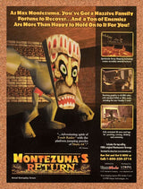 Montezuma's Return PC Original 2000 Ad Authentic Wizard Works Video Game Promo