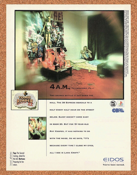 Tomb Raider 2 PC Original 1999 Print Ad Authentic Eidos Video Game Art Promo