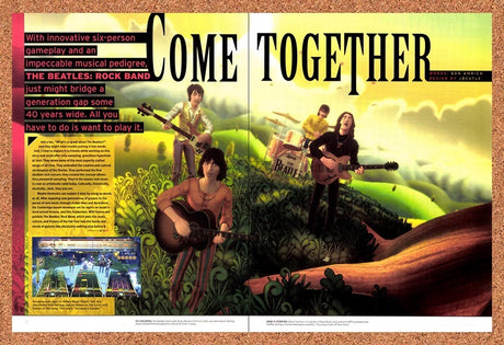 2009 The Beatles Rock Band Xbox 360 Review Original Ad / Retro Wall Art v1