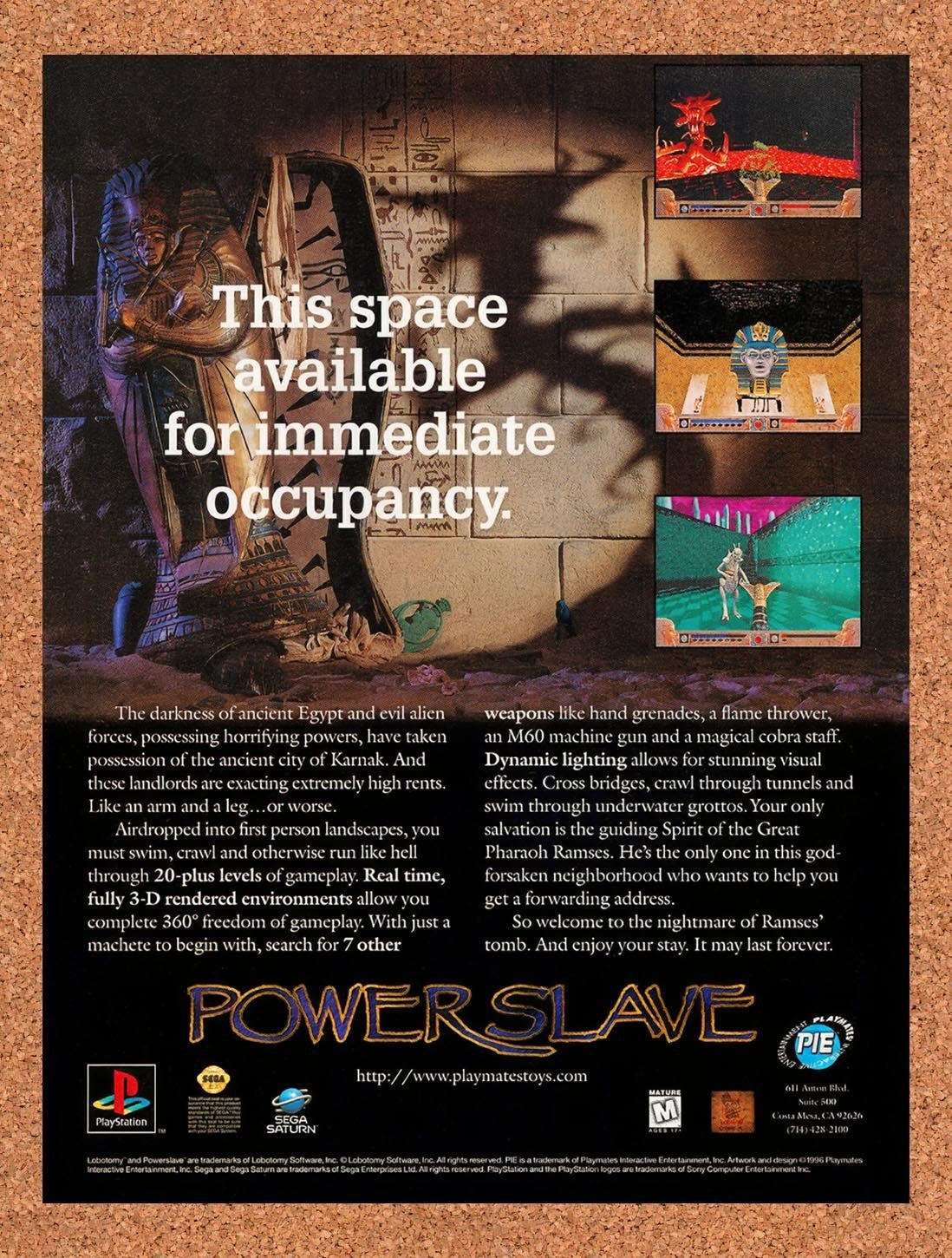 1997 Powerslave PS1 Original Advertisement / Retro Promo v2