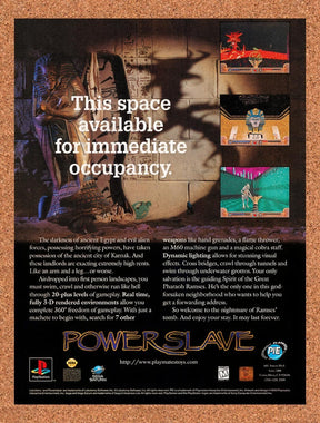 1997 Powerslave PS1 Original Advertisement / Retro Promo v2