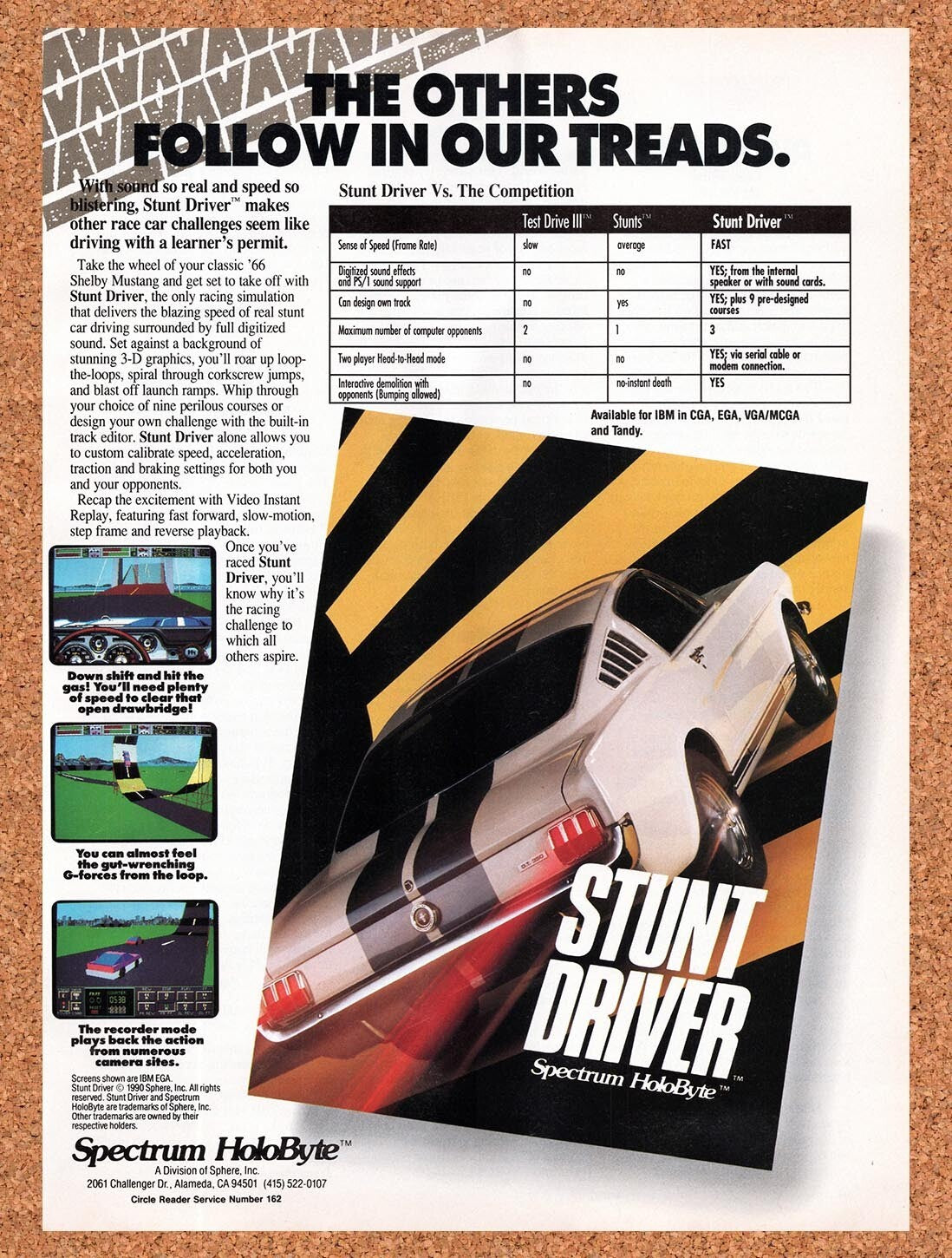 1990 Stunt Driver IBM Original Advertisement / Retro Wall Art v2