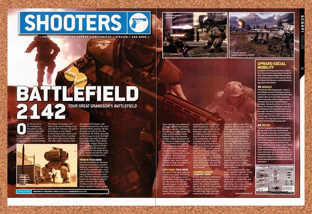 2006 Battlefield 2142 PC Original Advertisement / Retro Promo vr4