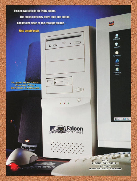 2000 Falcon Northwest Gaming PCs Original Advertisement / Retro Promo v7