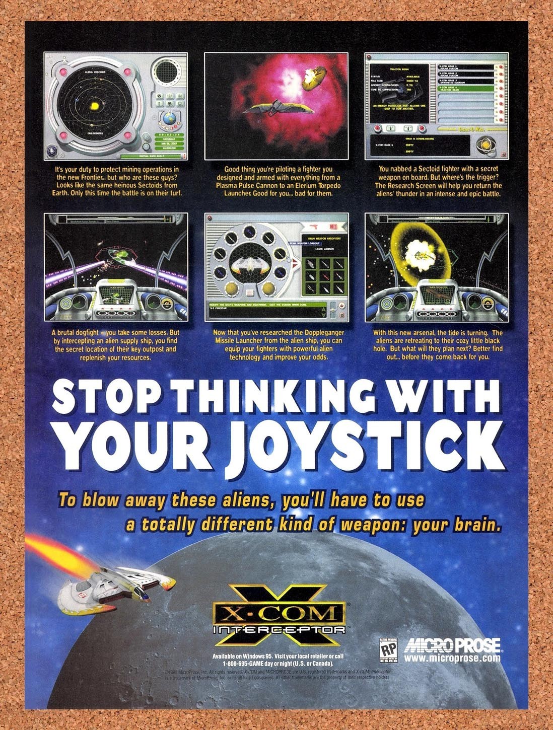 1998 X-Com Interceptor PC Original Advertisement / Retro Promo v1