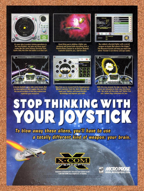 1998 X-Com Interceptor PC Original Advertisement / Retro Promo v1