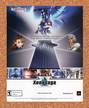 Xenosaga Episode 1 PS2 Original 2004 Ad Authentic Namco Video Game Promo