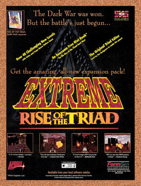 1996 Extreme Rise Of The Triad PC Original Advertisement / Retro Promo v1