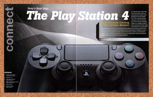Sony PlayStation 4 Release Original 2013 Ad Authentic PS4 Video Game Promo