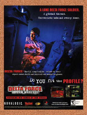 2002 Delta Force Urban Warfare PS1 Original Advertisement / Retro Promo v1