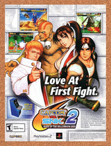 2001 Capcom vs SNK 2 PS2 Original Advertisement / Retro Wall Art v1