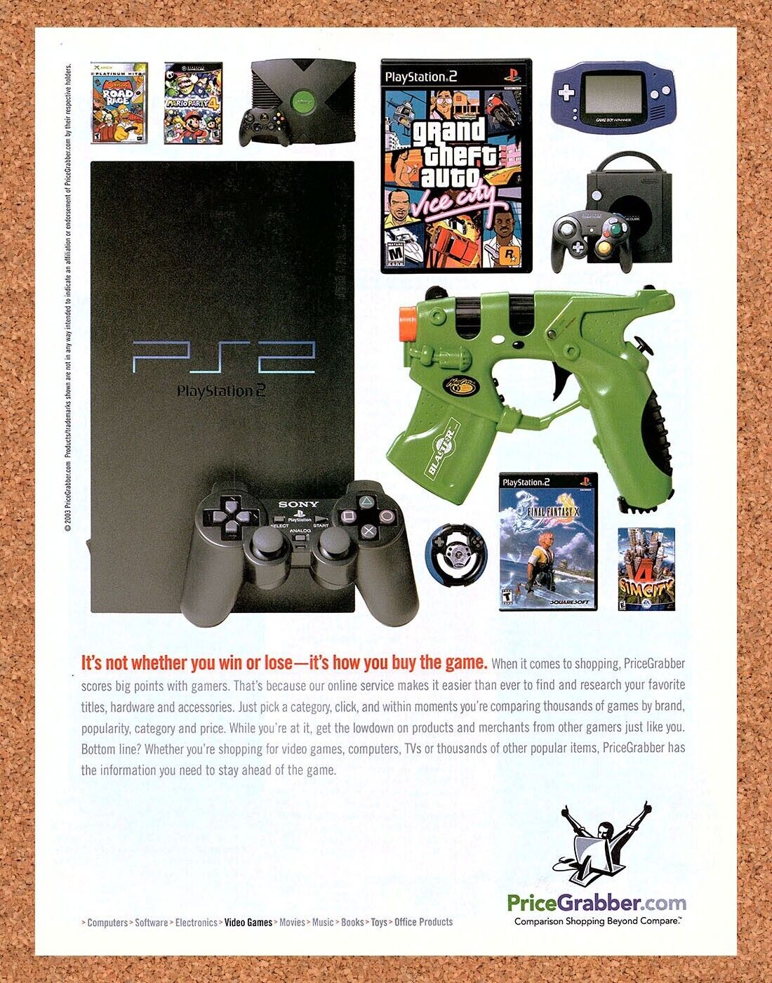 Sony PlayStation 2 Original 2002 Ad Authentic PS2 GunCon Video Game Promo
