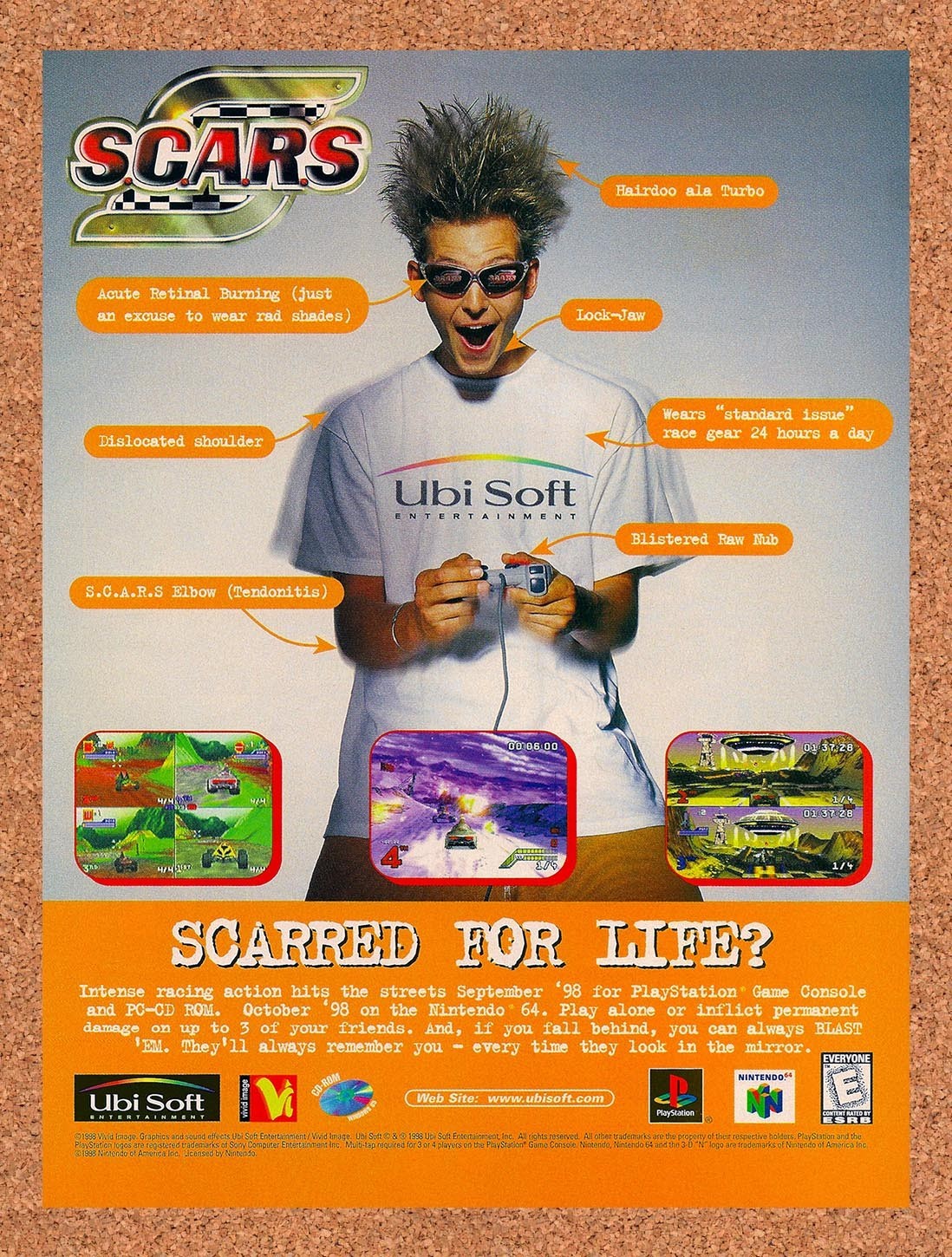 1998 Scars PS1 Original Advertisement / Retro Promo v1
