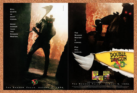 1994 Double Dragon V The Shadow Falls SNES Original Advert / Retro Promo v2