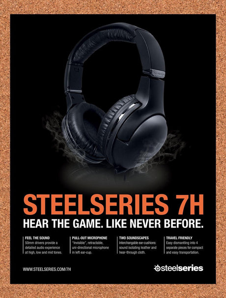 2012 SteelSeries 7H Original Advertisement / Retro Wall Art v3