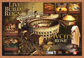 CivCity Rome PC Original 2006 Print Ad Authentic 2K Video Game Wall Art Promo