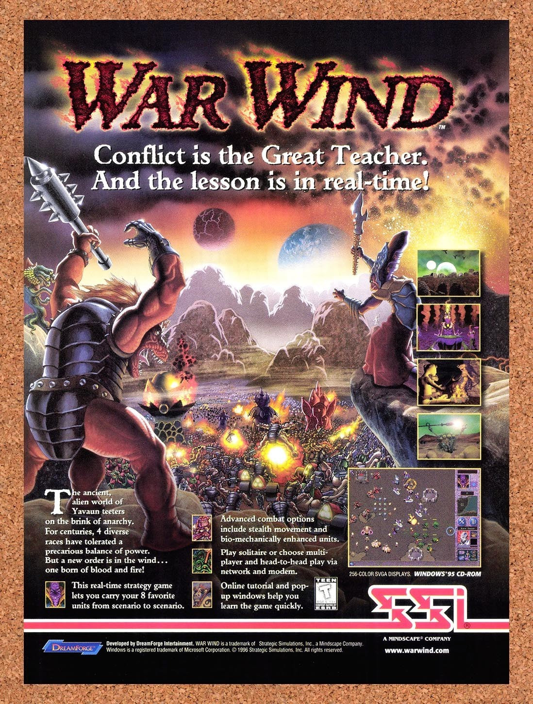 1997 War Wind PC Original Advertisement / Retro Promo v1