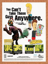 1999 Nintendo Game Boy Games Beavis And Butthead Original Ad / Promo vg3
