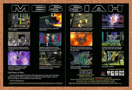 1998 Messiah PS1 Original Advertisement / Retro Promo v2