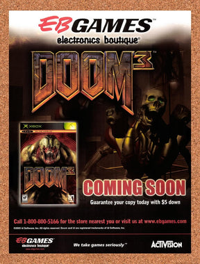 2004 Doom 3 EB Games Original Advertisement / Retro Promo v10