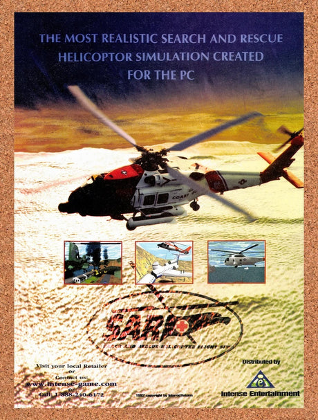 1998 Search And Rescue Helicopter Sim SAR PC Original Advertisement / Promo v1