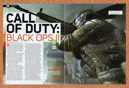 Call Of Duty Black Ops 2 II Xbox 360 Original 2013 Ad Authentic Video Game Promo