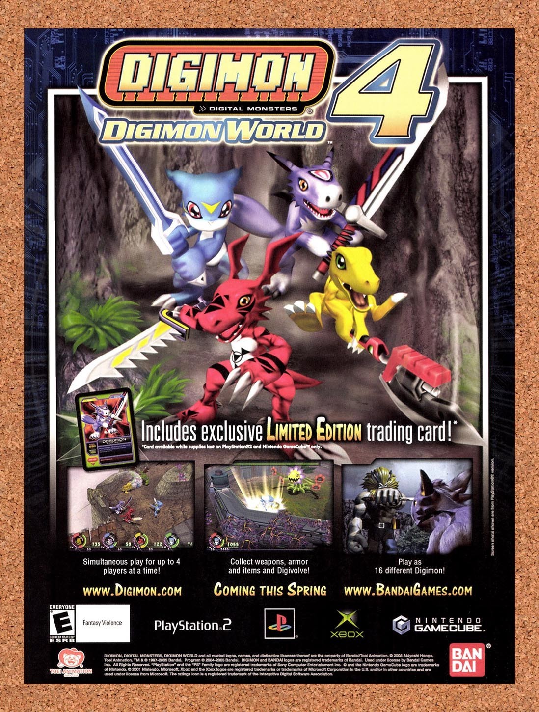2005 Digimon World 4 PS2 Original Advertisement / Retro Promo v1