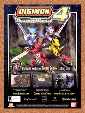 2005 Digimon World 4 PS2 Original Advertisement / Retro Promo v1