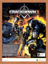 2010 Crackdown 2 Xbox 360 Original Advertisement / Retro Wall Art v1
