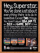 1995 NBA Jam TE Sega 32x Original Advertisement / Retro Wall Art v3