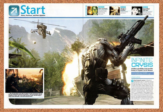 Crysis PC Original 2006 Vintage Ad - Video Game Review Art Promo