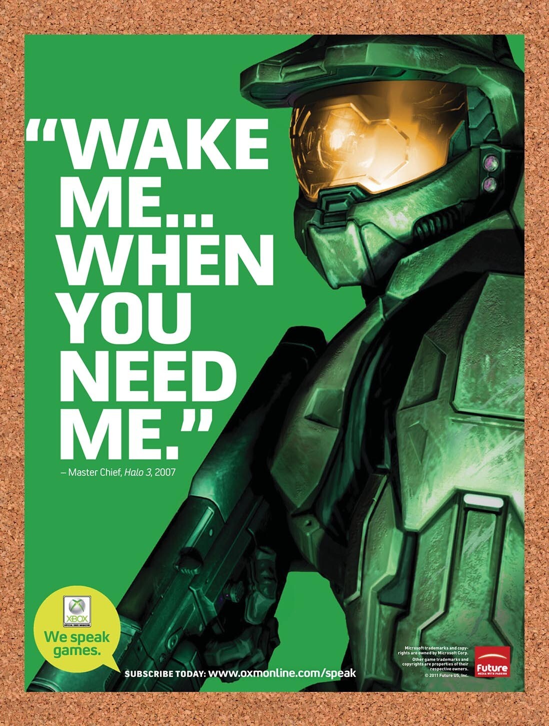2012 Halo Official Xbox Magazine Original Advertisement / Retro Wall Art v23