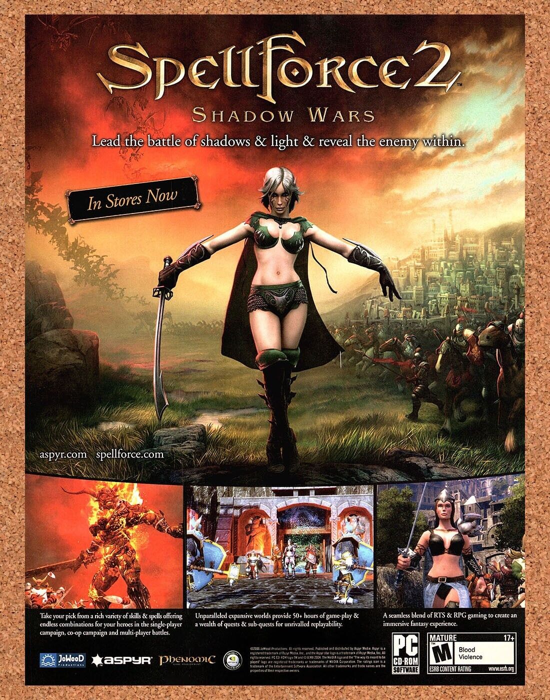 Spellforce 2 Shadow Wars PC Original 2006 Ad Authentic Video Game Art Promo