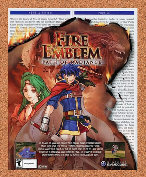 Fire Emblem Path of Radiance GameCube Original 2005 Ad Authentic Game Promo