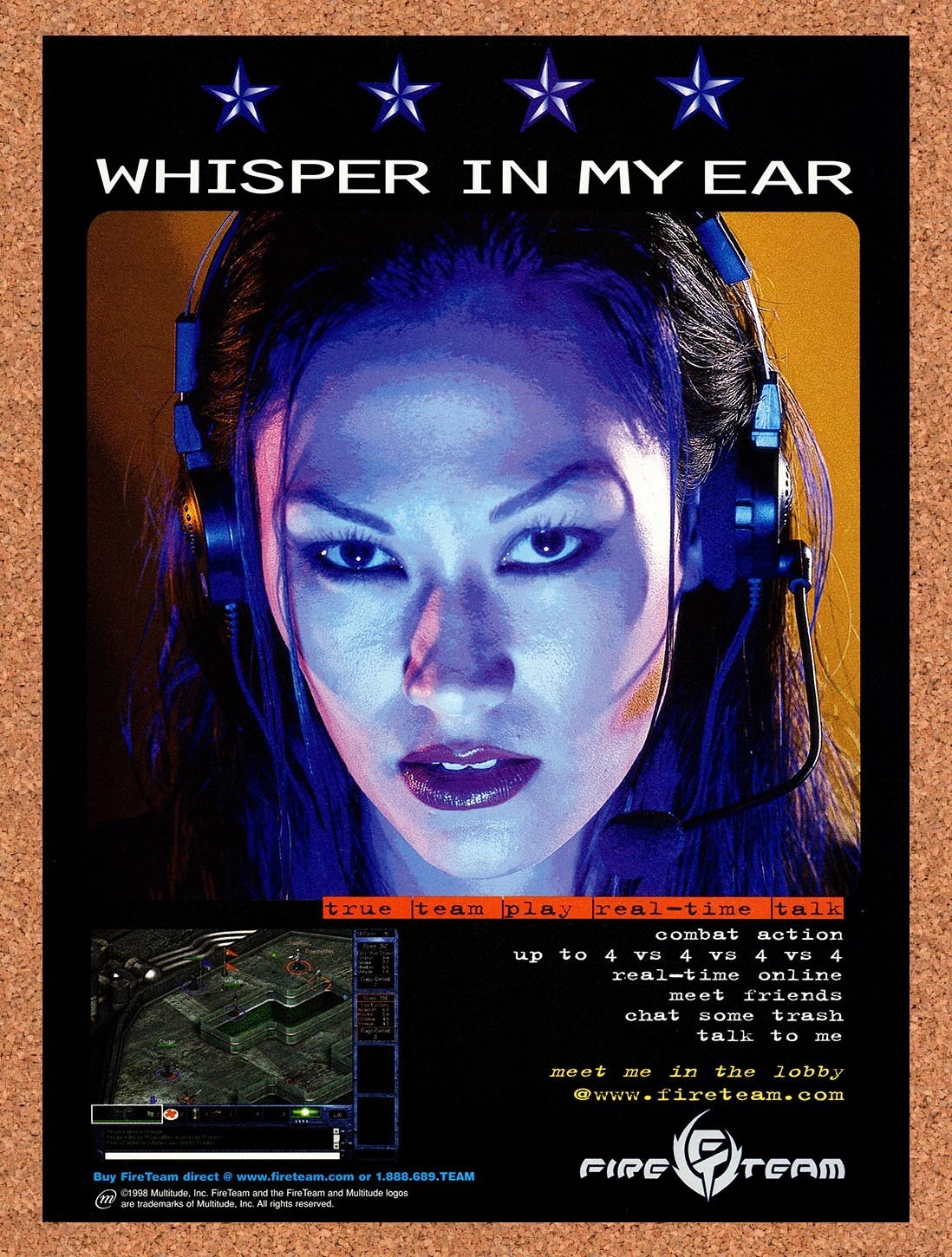 1998 FireTeam PC Original Advertisement / Retro Promo v4