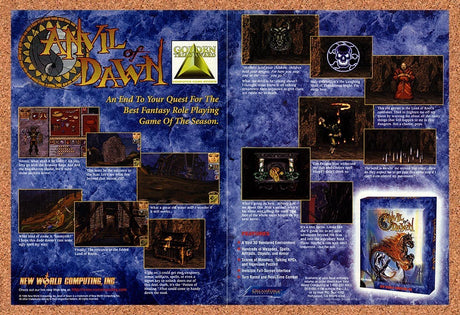 1996 Anvil Of Dawn PC Review Original Advertisement / Retro Promo v2
