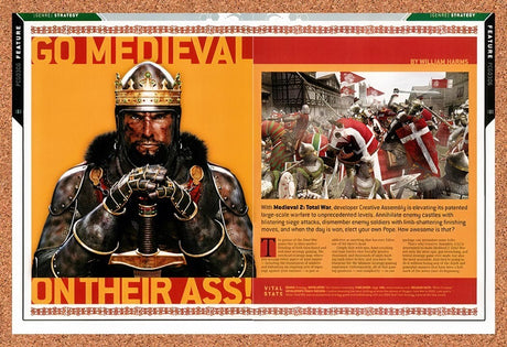 2006 Medieval II Total War PC Original Advertisement / Retro Promo vr1