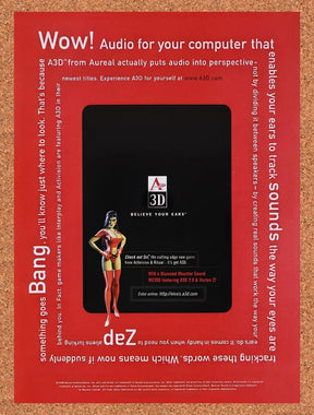 1999 Sin Aureal A3D Original Advertisement / Retro Promo v3