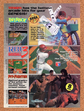 1992 Tengen Genesis Original Advertisement / Retro Wall Art v5