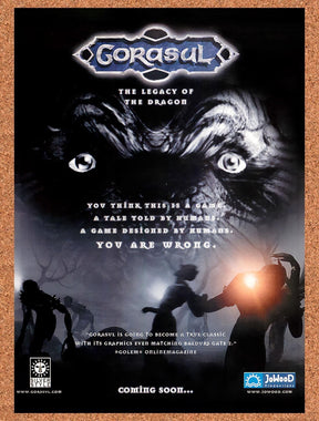 2001 Gorasul The Legacy Of The Dragon PC Original Advertisement / Retro Promo v1