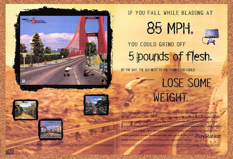 1995 ESPN Extreme Games PS1 Original Advertisement / Retro Promo v1