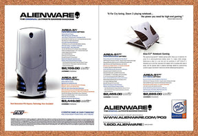 2004 Alienware The Original Area-51 Extreme Intel Original Ad / Retro Promo v5