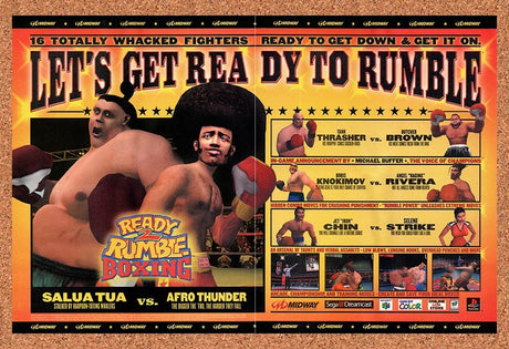 1999 Ready 2 Rumble Boxing Dreamcast Original Advertisement / Retro Promo v4