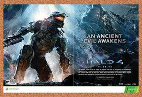 2012 Halo 4 Xbox 360 Original Advertisement / Retro Wall Art v8