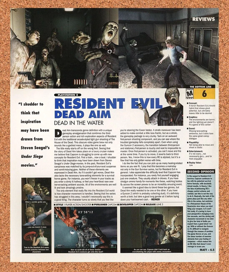Resident Evil Dead Aim PS2 Original 2006 Ad Authentic Capcom Video Game Promo